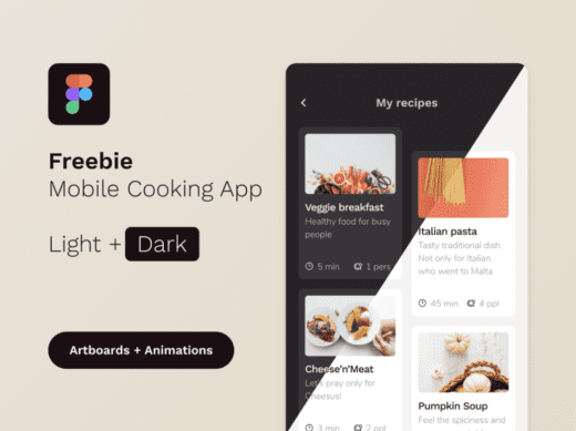 figma free cooking mobile app