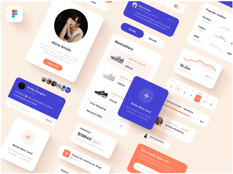 Figma App User Interface Elements