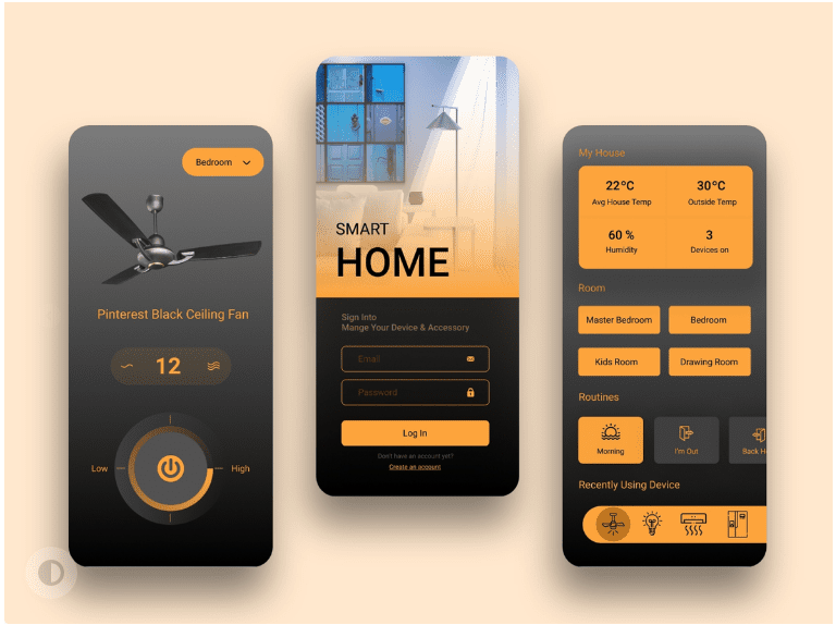 Figma Smart Home Mobile App Design Template Freebies