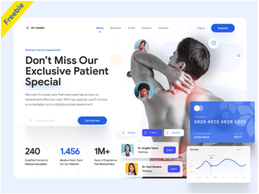 Figma Doctors Clinic Website UI