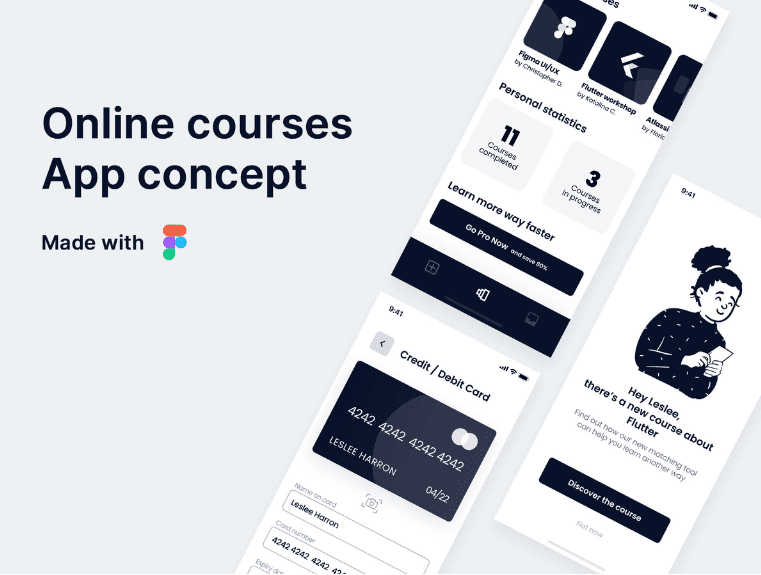 Online Courses Mobile App UI