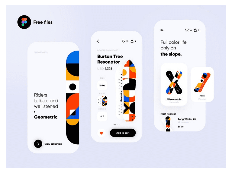 Figma Geometric App UI