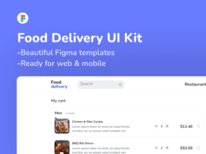 food delivery UI kit Figma