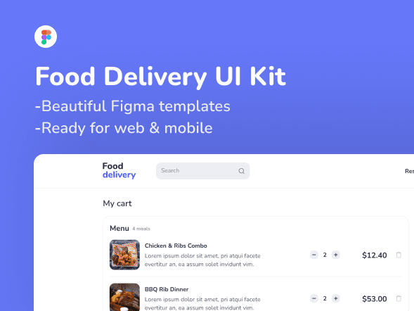 kit d'interface utilisateur de livraison de la Figma