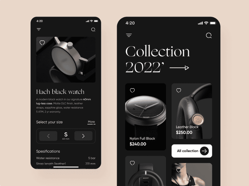 Figma Watch Collection App