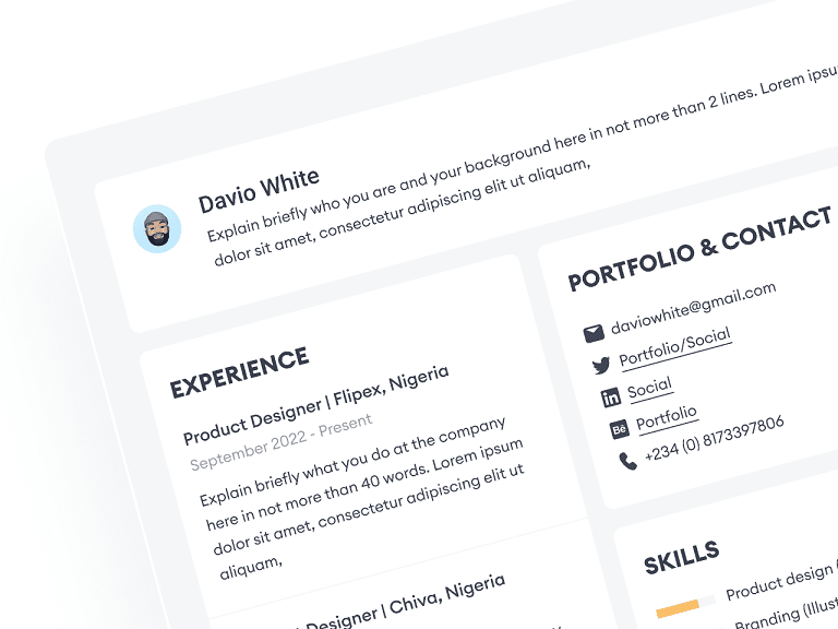 resume template